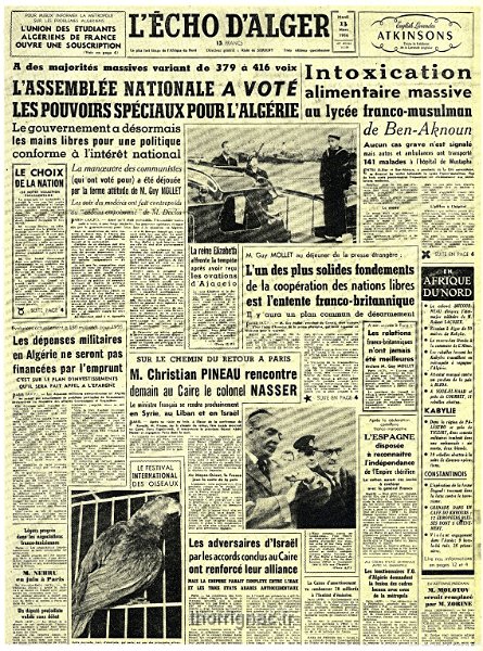 Echo d Alger 13 mars 1956.jpg - Echo d Alger 13 mars 1956